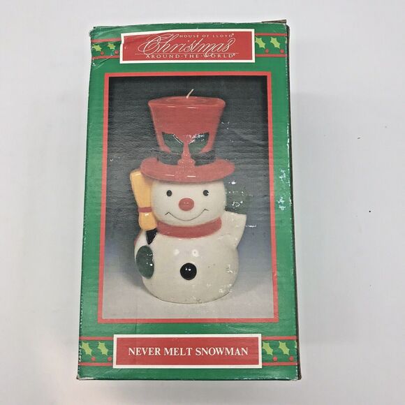 Vintage House of Lloyd Christmas Around the World Never Melt Snowman Org. Box - Picture 2 of 14